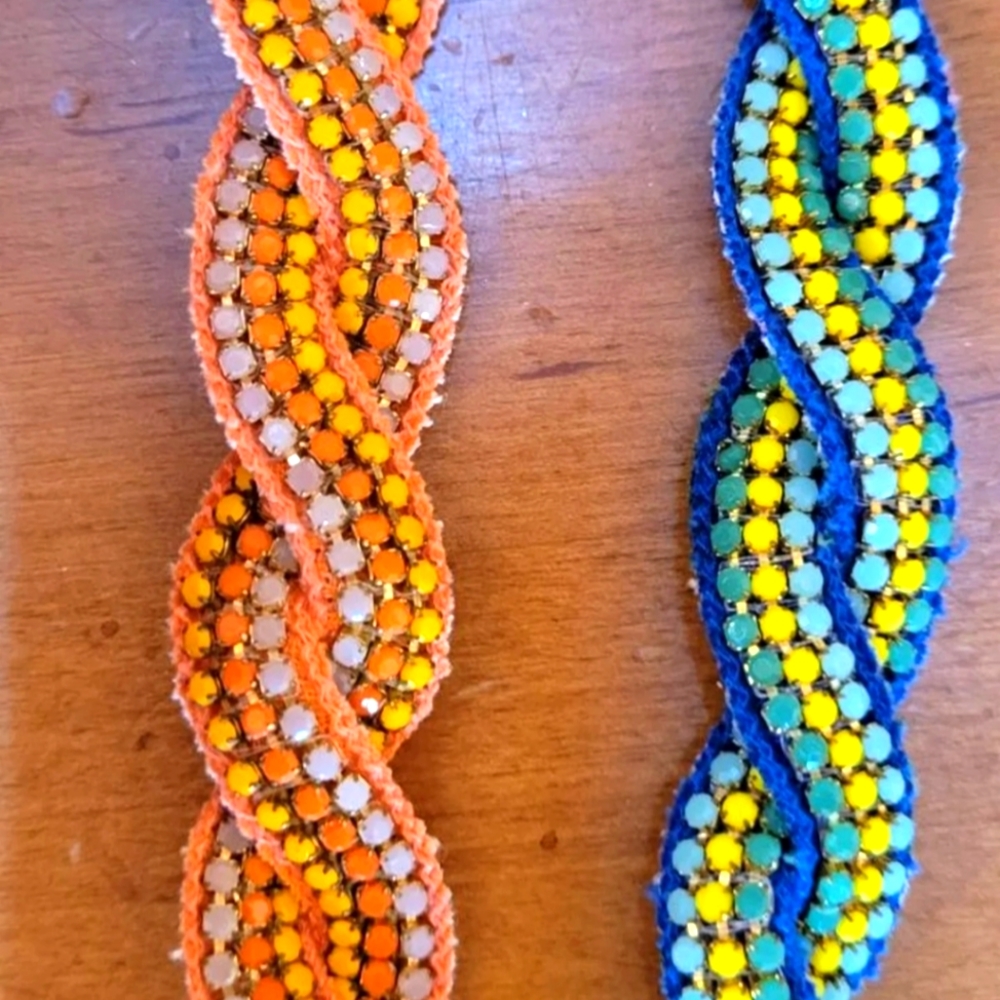 Anthropologie Twist Stretch Headband Orange Only